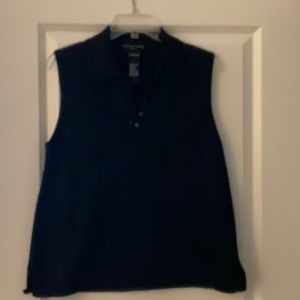 August Silk Sleeveless Collared Ladies Sweater